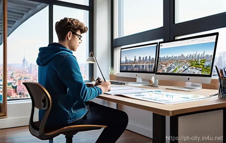 도시계획 자격증 준비할 때의 주요 팁 - **Prompt 1: "A futuristic and vibrant cityscape at sunset, showcasing innovative sustainable archite...