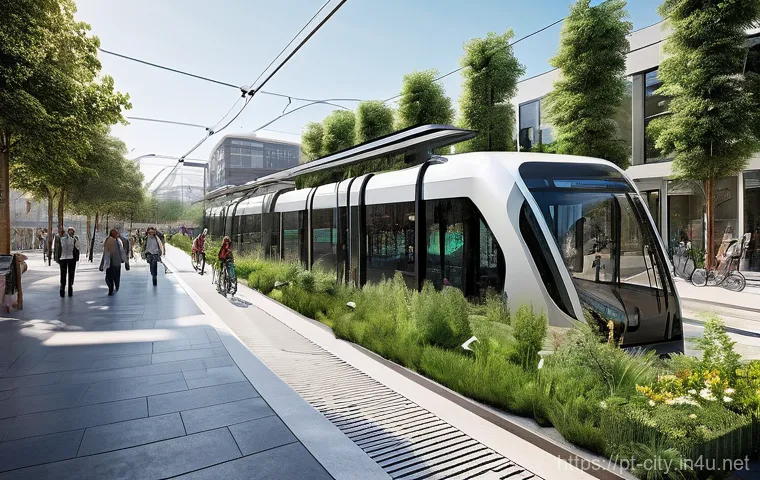 도시계획 설계 실무 사례 분석 - **Prompt:** A vibrant, human-centered urban street scene in a European city, reminiscent of Lisbon's...